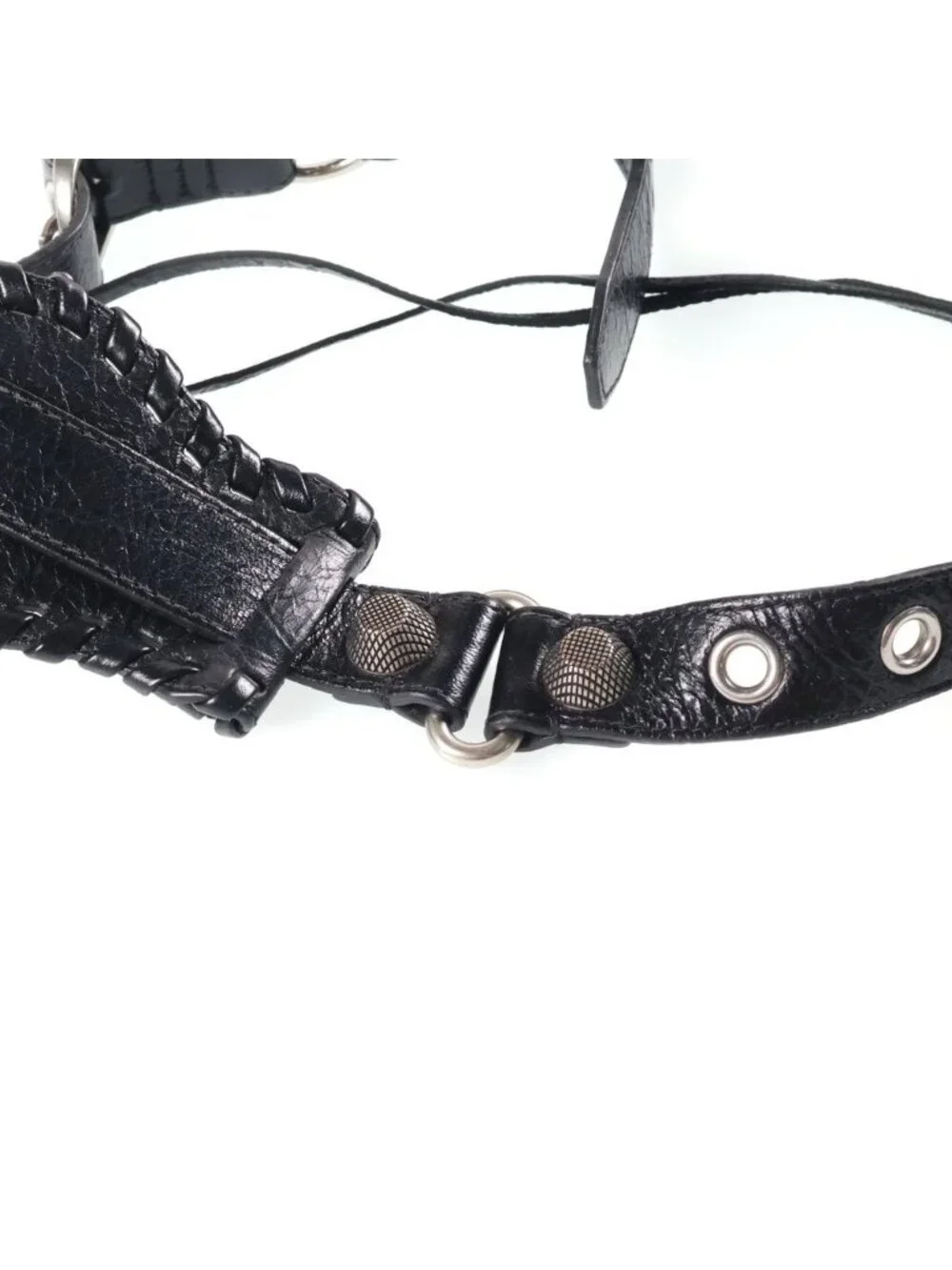 Balenciaga Le Cagole Flap DIY Metal Logo le XS Leather Shoulder Bag Black